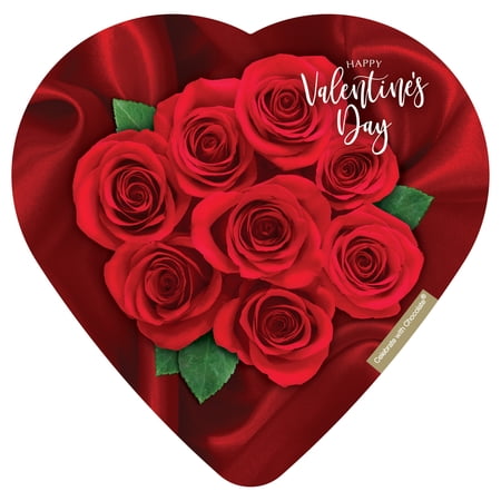 Elmer Chocolate Assorted Chocolate Photo Rose III Heart 4oz 10 Pieces