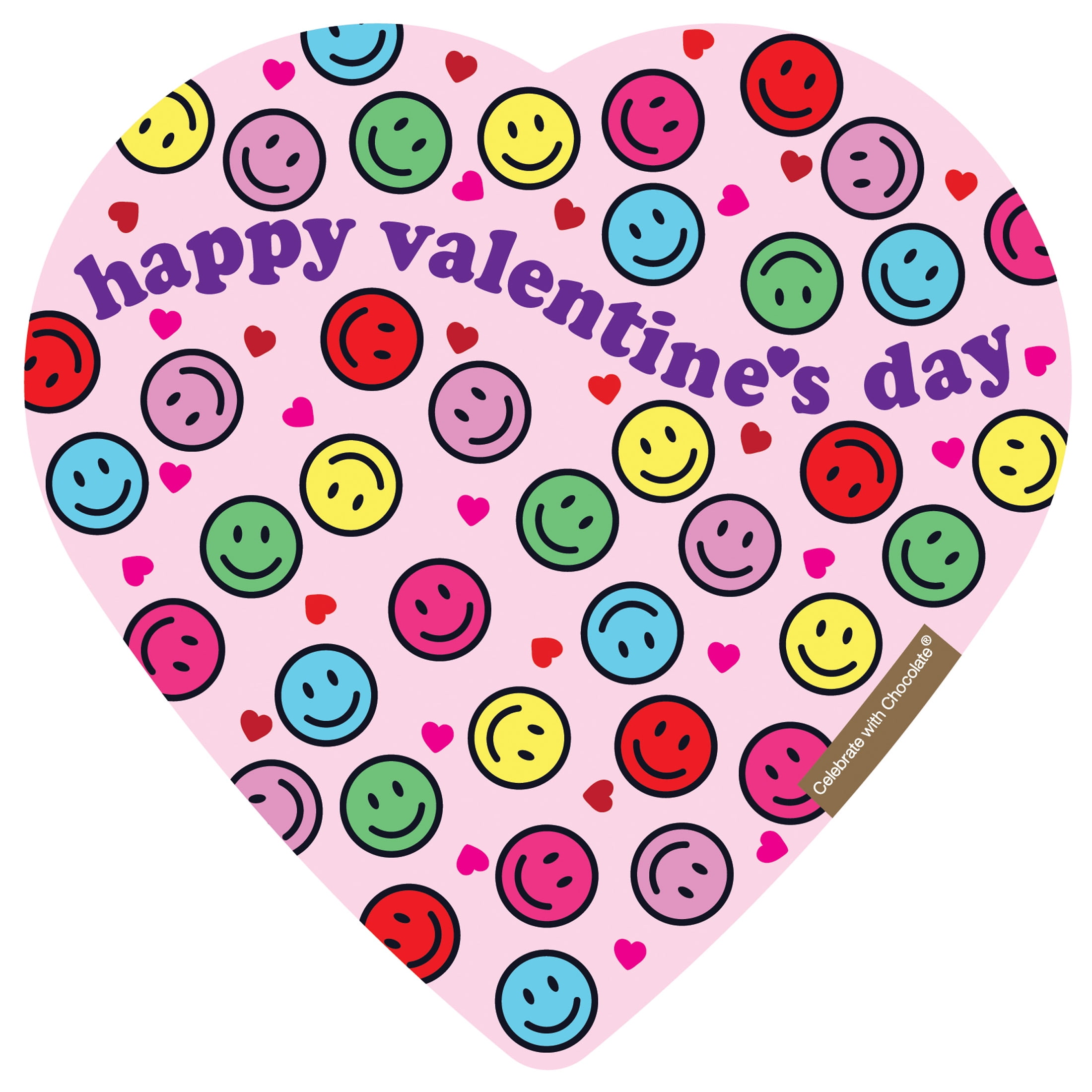 Elmer Chocolate Assorted Chocolate Social Media Smiley Heart 2oz 5 pieces