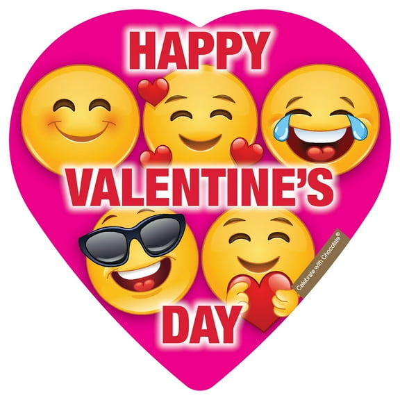 Elmer Chocolate Assorted Chocolate Social Media Team Emoji Heart 2oz 5 Pieces