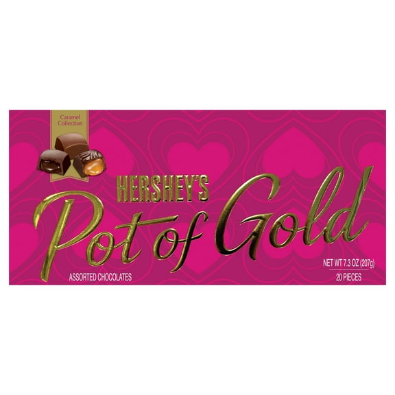 Elmer Chocolate Hershey's Pot Of Gold Caramel Box 7.3oz 20 Pieces