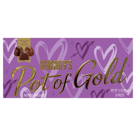 Elmer Chocolate Hershey's Pot Of Gold Truffle Box 7.1oz 20 Pieces