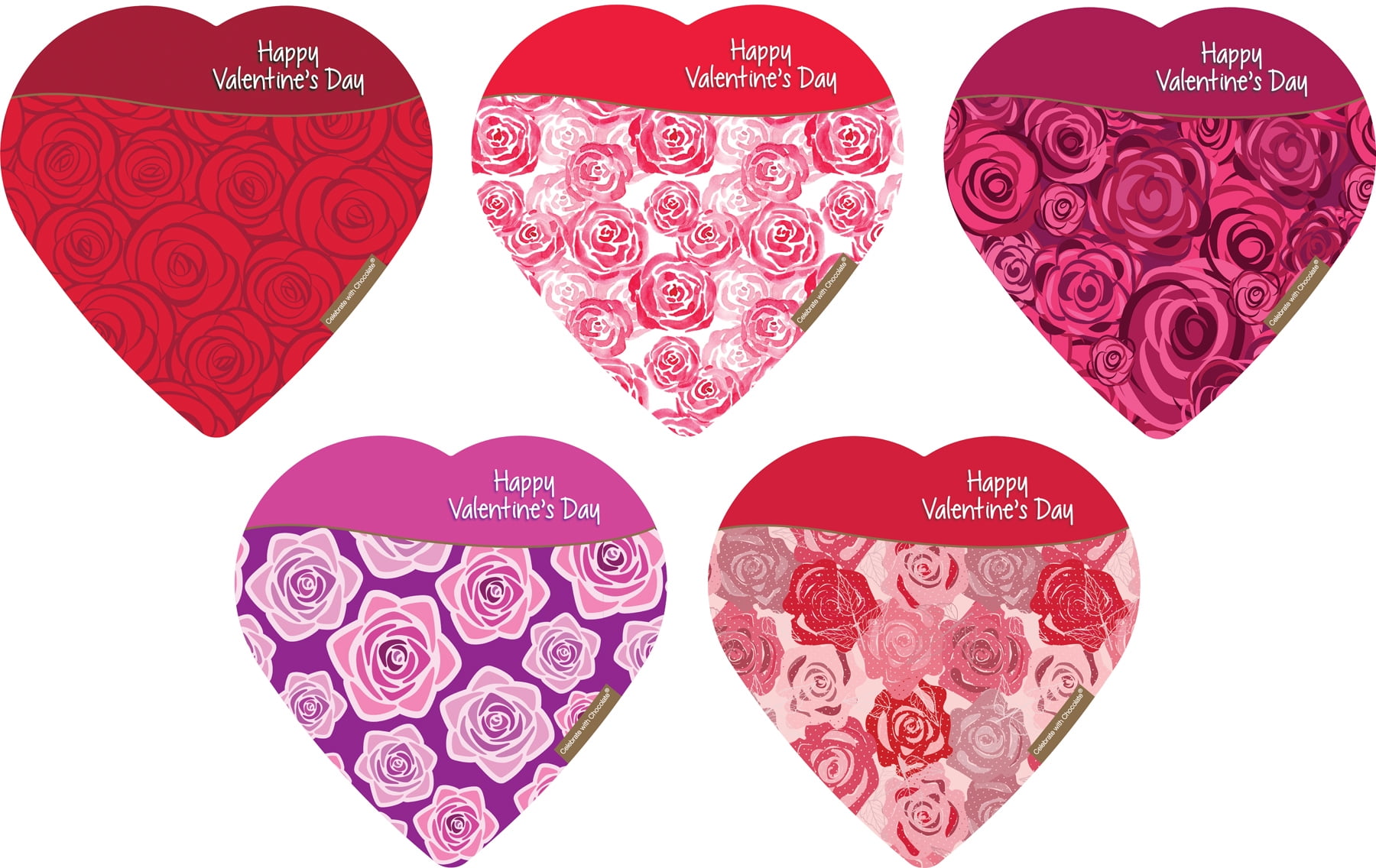 Elmer's Valentine’s Day Small Candy, Rose HeartShaped Assorted