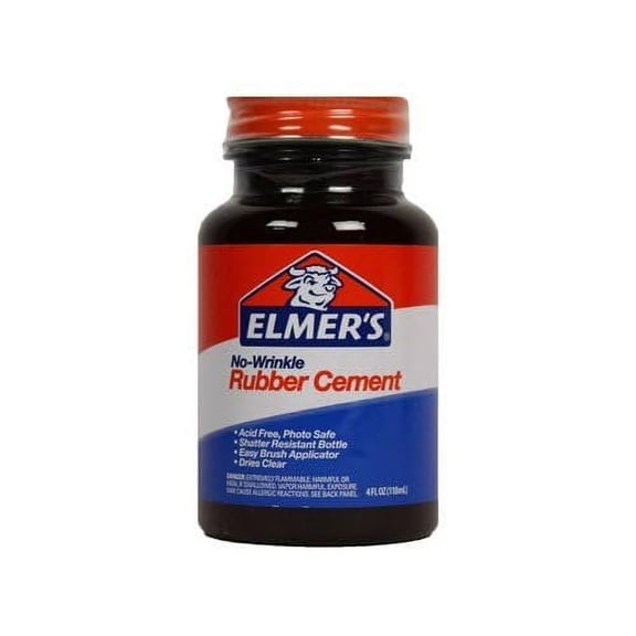Elmer's Rubber Cement - Acid-Free Adhesive - 4 Oz