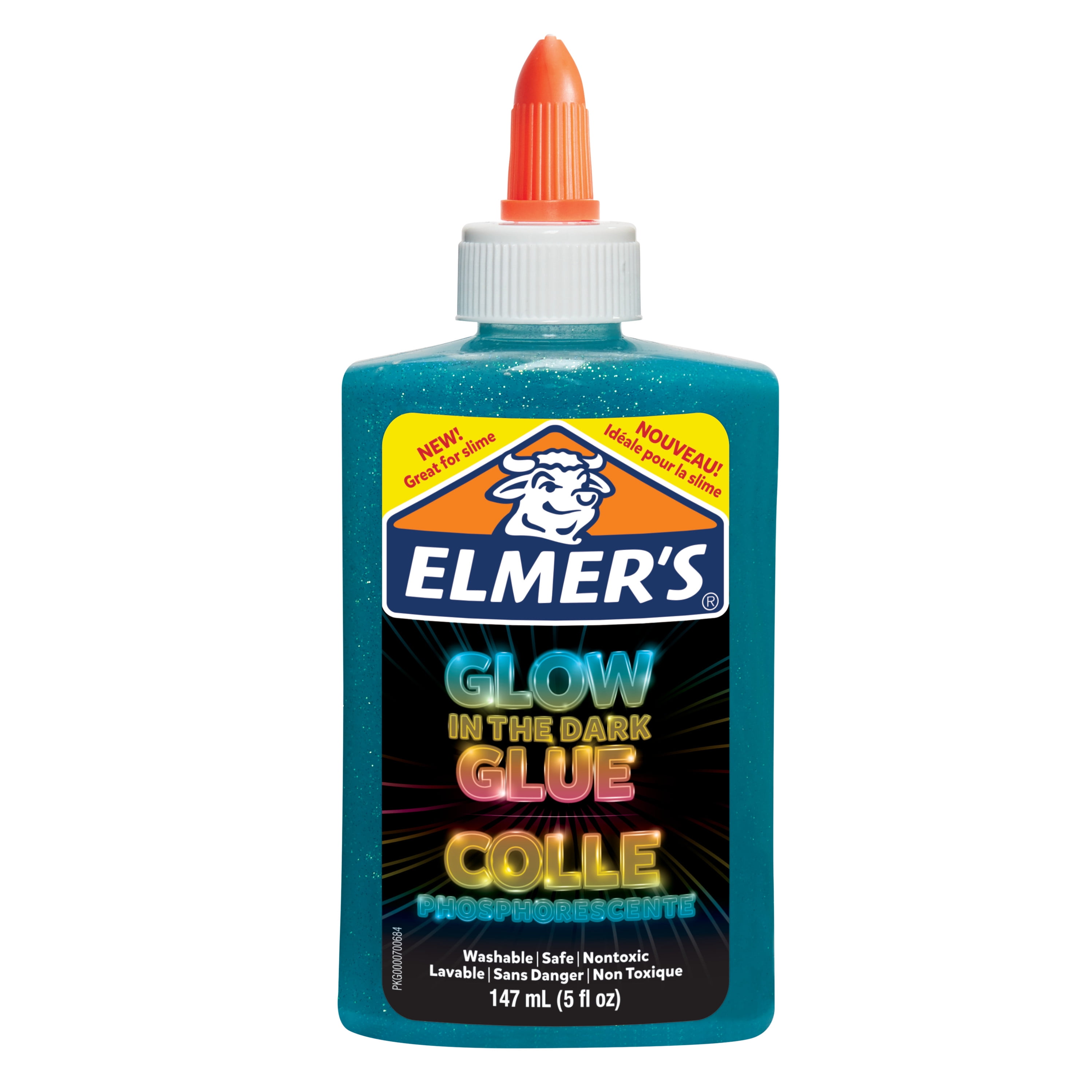 Elmer's 5oz. Glow-in-the-Dark Liquid Glue, Washable, Blue, Great for Making  Slime 