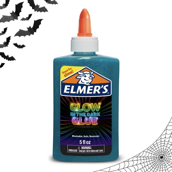 Elmer’s 5oz. Glow-in-the-Dark Liquid Glue, Washable, Blue, Great for Making Slime