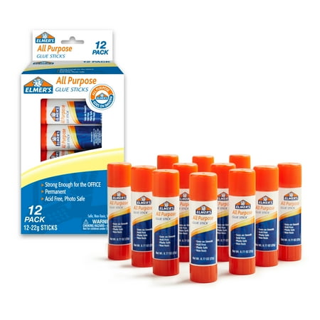 Elmer’s All-Purpose Glue Sticks, 0.77oz. Each, 12 Count