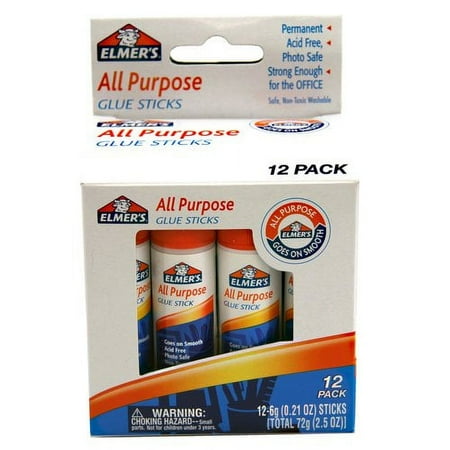 Elmer's All Purpose Glue Sticks, 12pk, 6g each