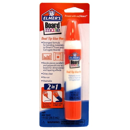 Elmer's Board Mate Dual Tip Glue Pen, 1oz Tube (E140)