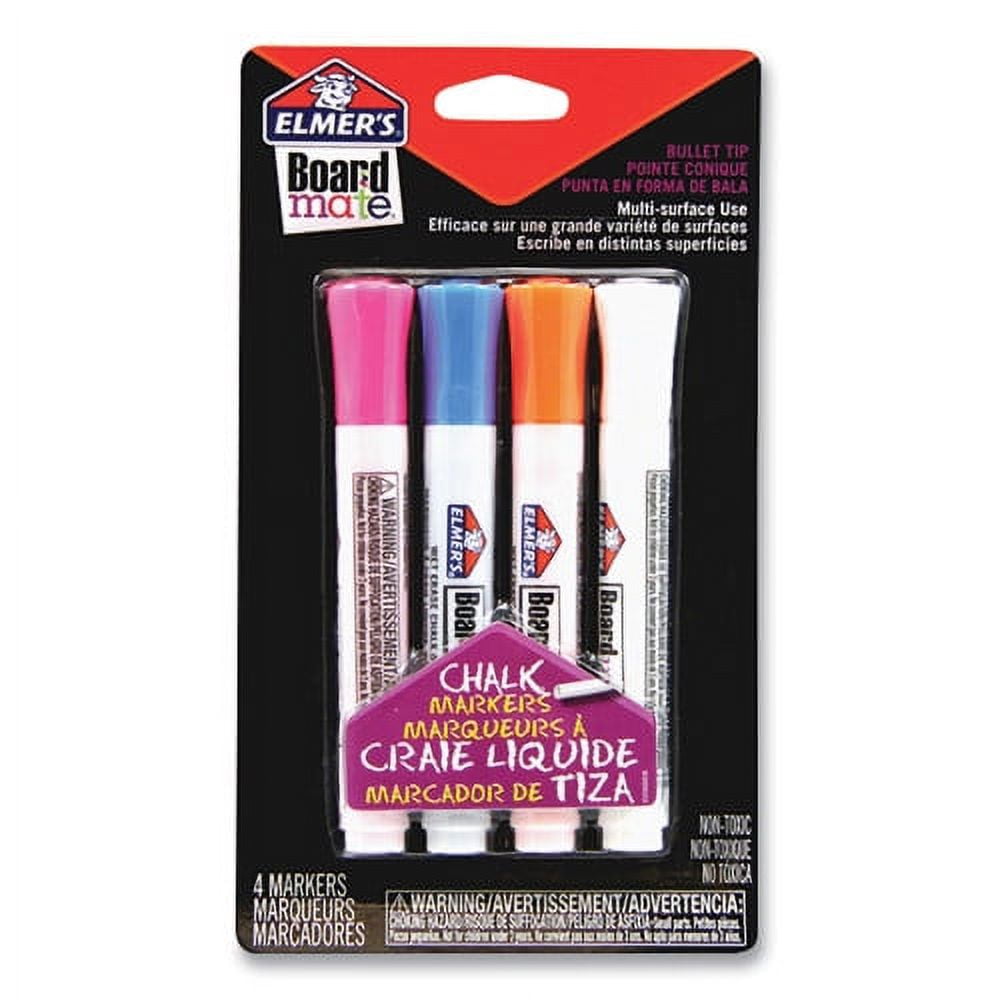 Boardmate Wet Erase Chalk Markers, Broad Bullet Tip, Assorted Colors, 4/Pack Boardmate Wet Erase Chalk Markers, Broad Bullet Tip, Assorted Colors, 4/Pack