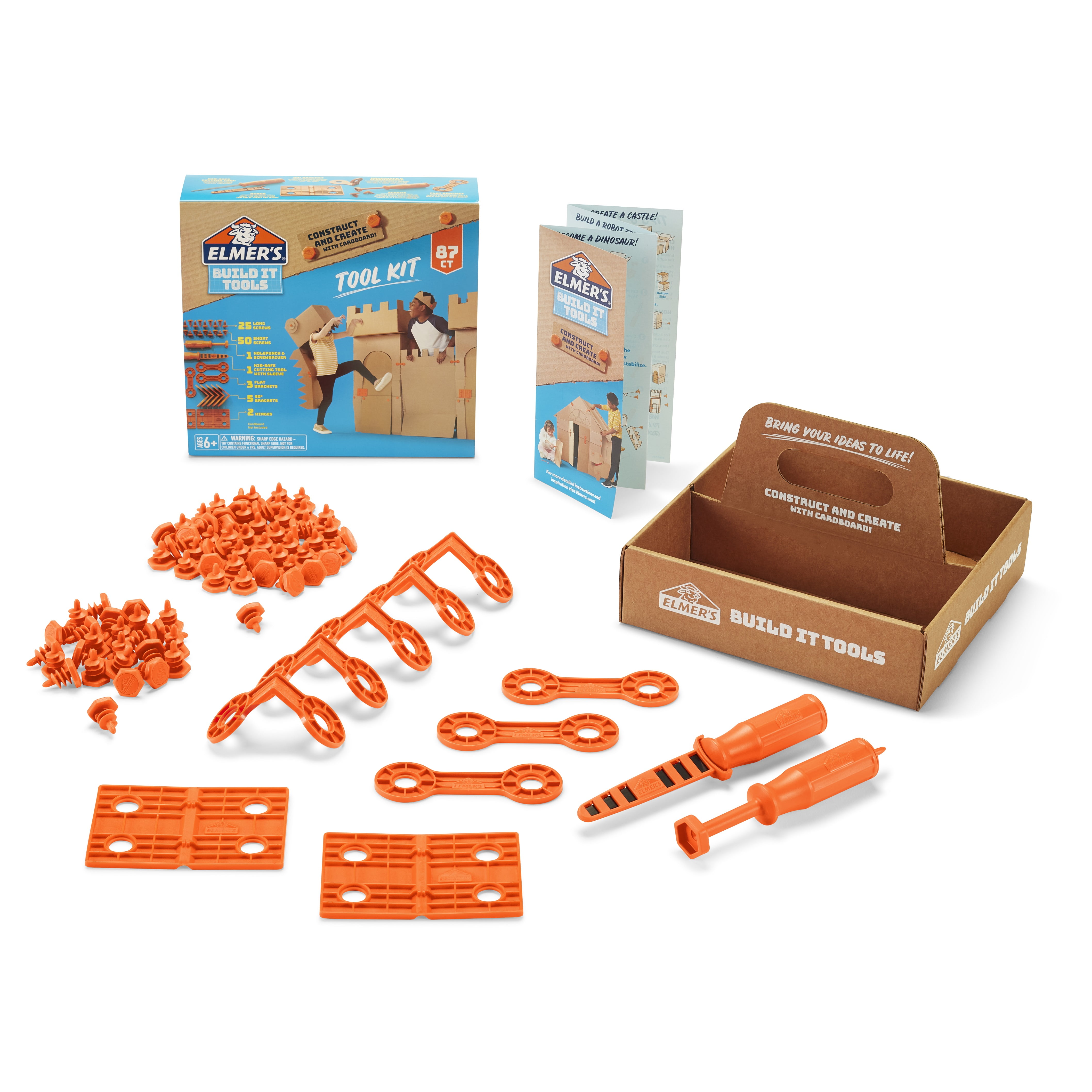 Elmers Build It Tools Cardboard Creation Expansion Set Craft for Kids 20  Count