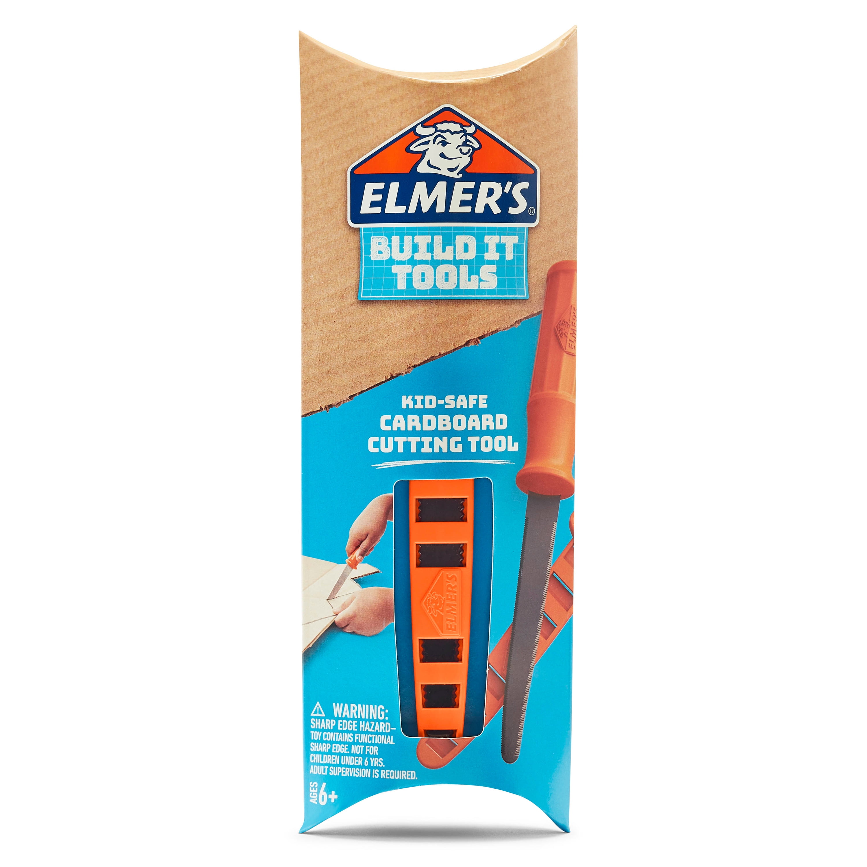 Elmer's Build It Tools Kid Safe Cardboard Cutting Tool, Ages 6+, for Kids