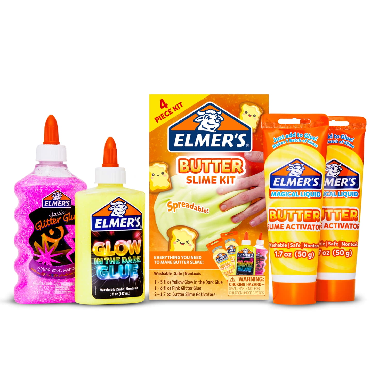 ELMER'S Elmers Butter Slime Kit, Includes Assorted Glue and Activator, 4 Count