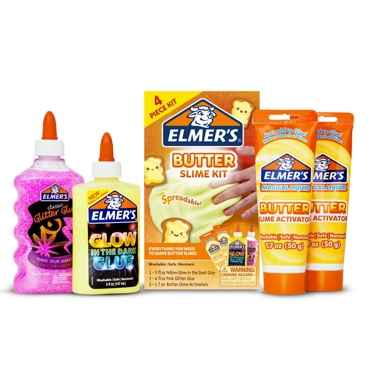 Elmer's Glow-in-the-Dark Slime Kit Slime Supplies Include Glow In The Dark  Glue, Magical Liquid Slime Activator 4 Piece Kit - AliExpress