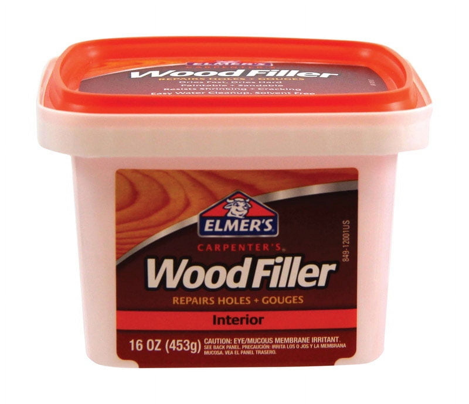 Elmer's Carpenter's Wood Filler, Interior Only, 16 Ounces, E849D8