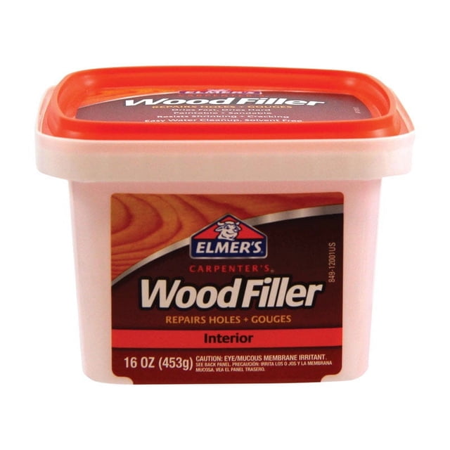 Elmer's Carpenter's Wood Filler, Interior Only, 16 Ounces, E849D8 ...