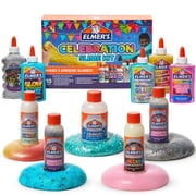 Elmer s Celebration Slime Kit, Slime Supplies Include Assorted Magical Liquid Slime Activators and Assorted Liquid Glues, 10 Count