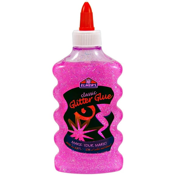 Elmer's Classic Glitter Glue, Washable, Pink, 6 oz.