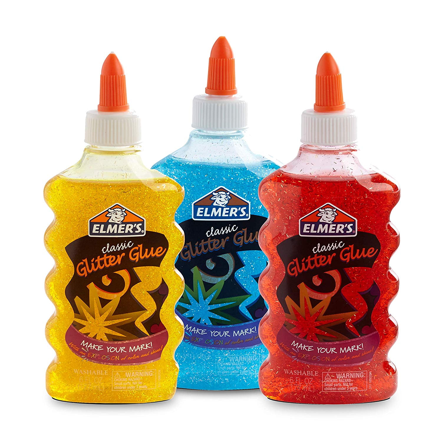 Elmer's Classic Washable Glitter Glue, 6 oz Bottle, Assorted Color, Pack of Walmart.com