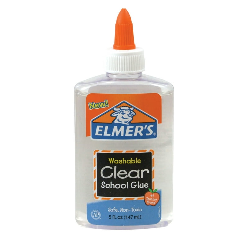 Elmer's Liquid School Glue, Clear Glue, Washable, Great for Making Slime, 5  Oz