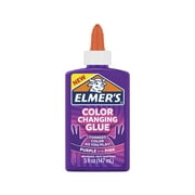 Elmer's Color Changing Liquid Glue, Great for Making Slime, Washable, Pink to Purple, 5 Ounces