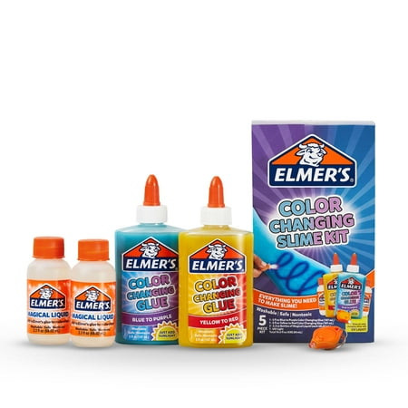 Elmer’s Color Changing Slime Kit | Slime Supplies Include Elmer’s Color Changing Glue, Elmer’s Magical Liquid Slime Activator, UV Light, 5 Piece Kit