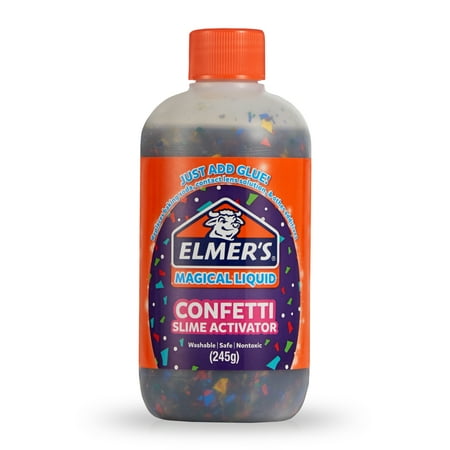 Elmer’s Confetti Slime Activator | Magical Liquid Glue Slime Activator, 8.75 fl. oz. Bottle - Great for Making Confetti Slime