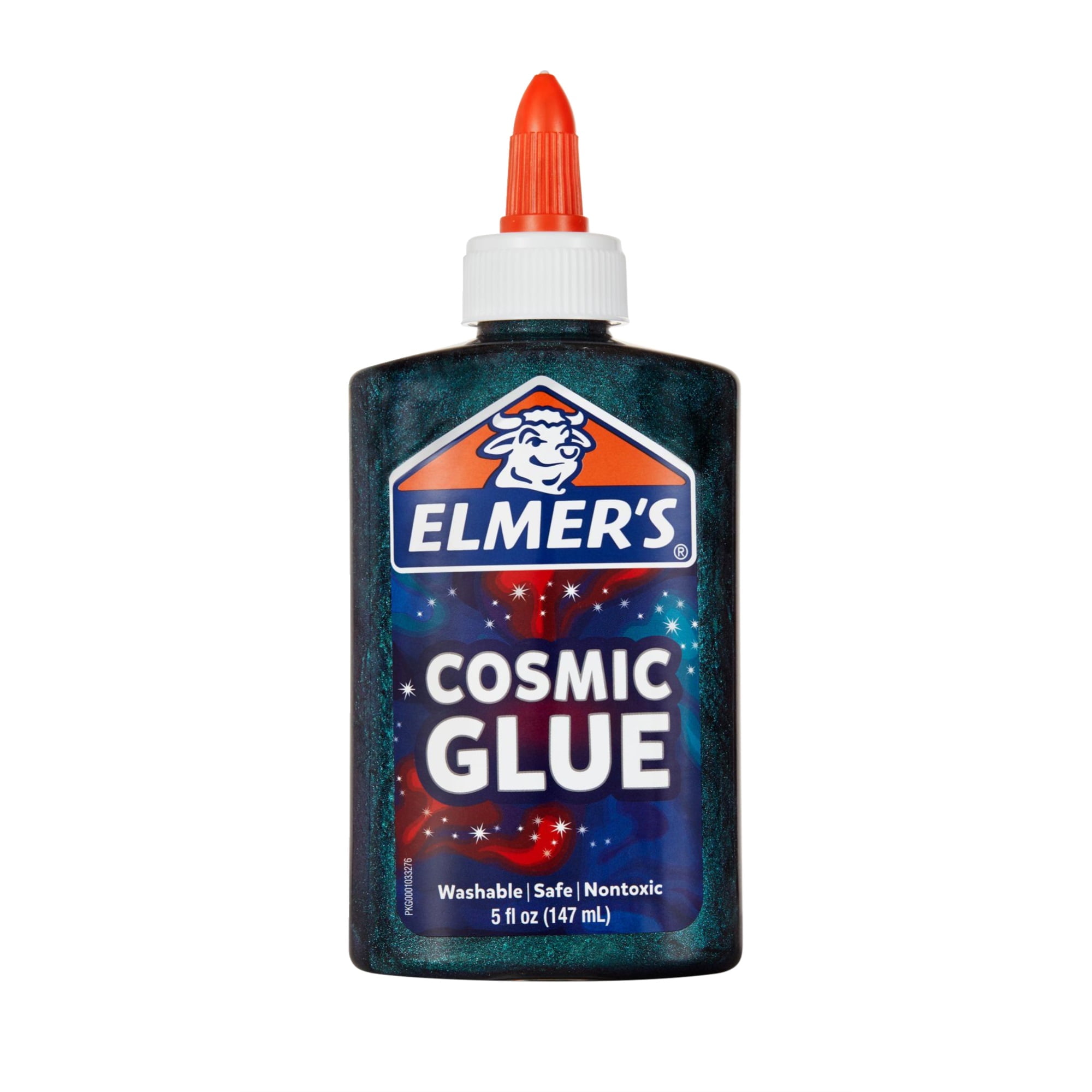 Elmer's Cosmic Liquid Glue, Makes Slime That Shimmers, Teal and Purple Colors, 5 oz., 5 min Dry Time