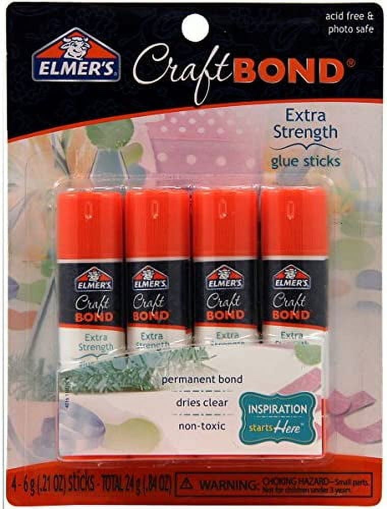 Elmer's CraftBond Extra Strength Glue Sticks, 0.21 Ounces, 4 Count