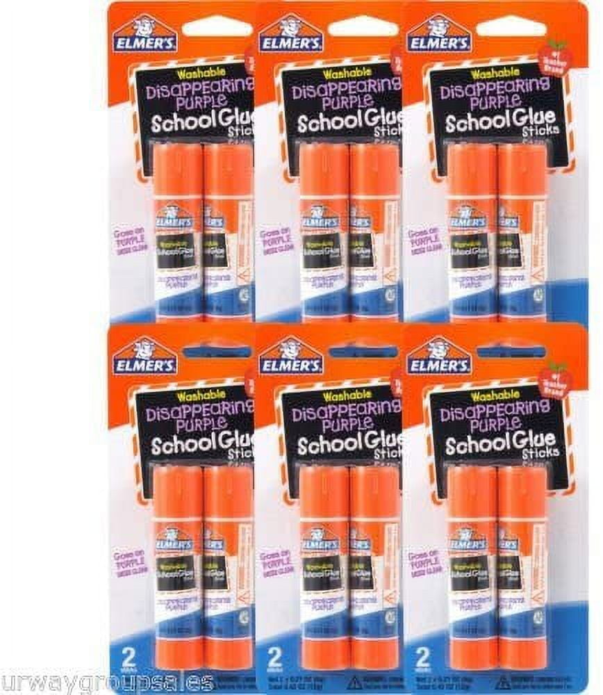 Colorations Premium Washable White Glue Sticks in A Tray - Set of 12, 0.88 oz Each