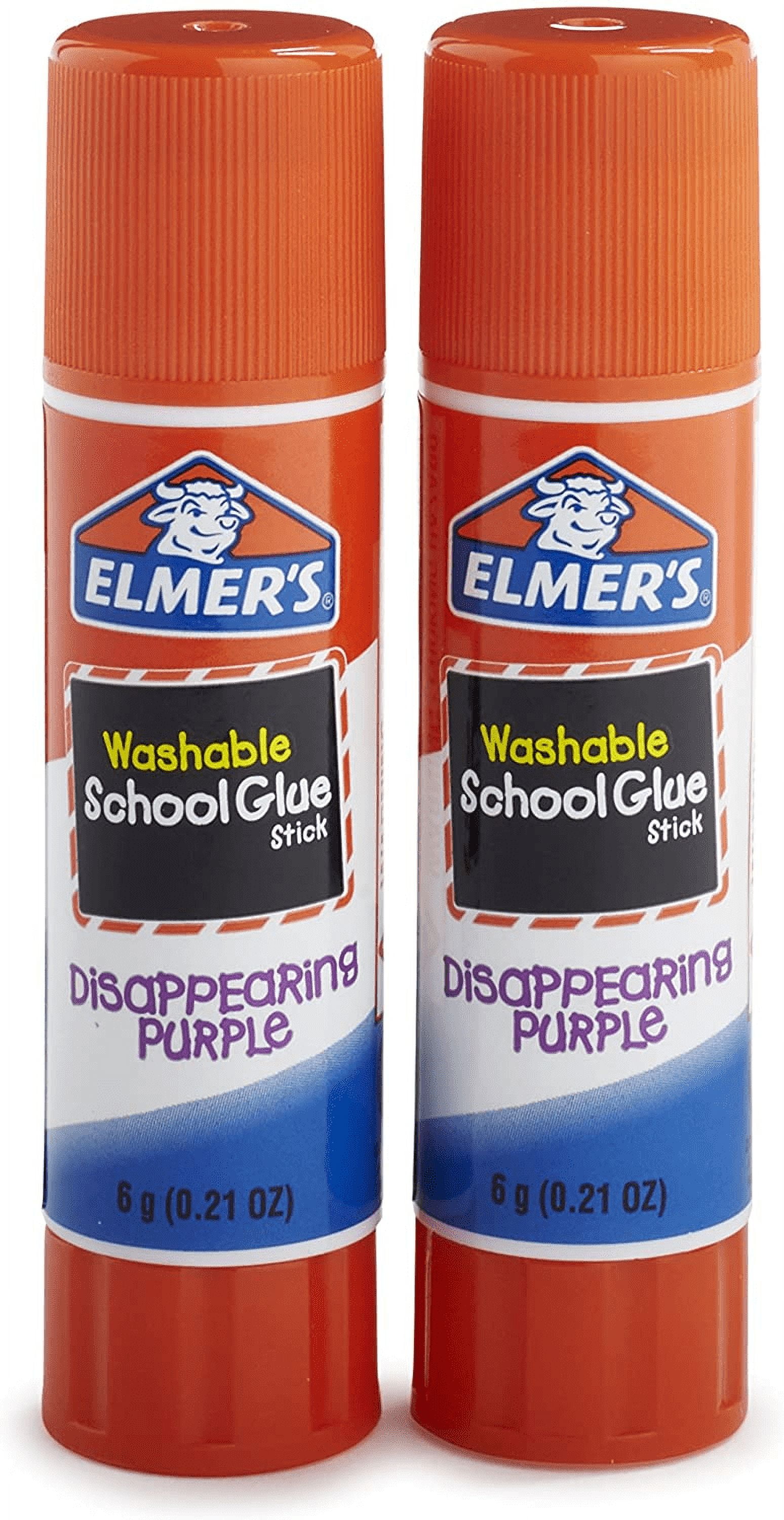 Elmer's Glue Sticks, .21oz., Purple Dries Clear