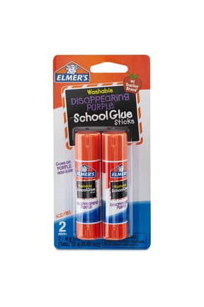 Disappearing Purple School Glue Sticks, Washable, 2 Count