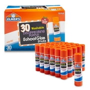 Elmer's Disappearing Purple School Glue Sticks, Washable, 7 Gram, 30 Count