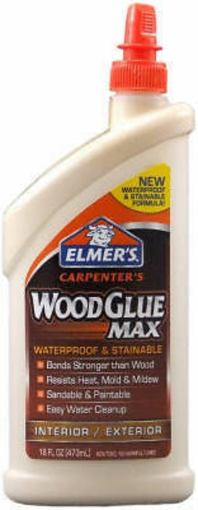 Elmer's E7310 16 oz Stainable Waterproof Carpenters Indoor/Outdoor Wood Glue - Quantity of 12