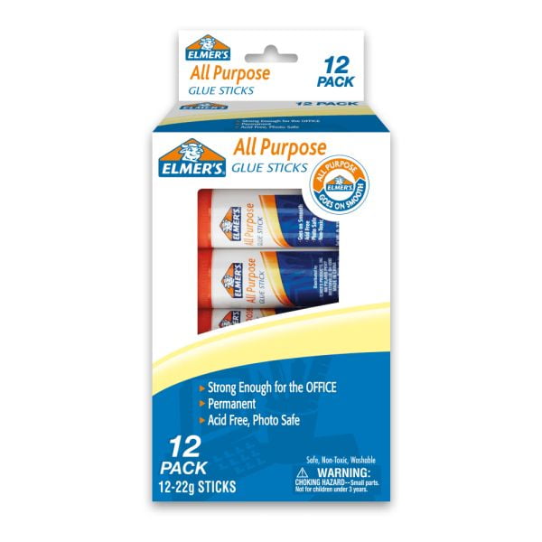 Disappearing Glue Stick, 0.77 oz, Applies White, Dries Clear, 12/Pack Disappearing Glue Stick, 0.77 oz, Applies White, Dries Clear, 12/Pack