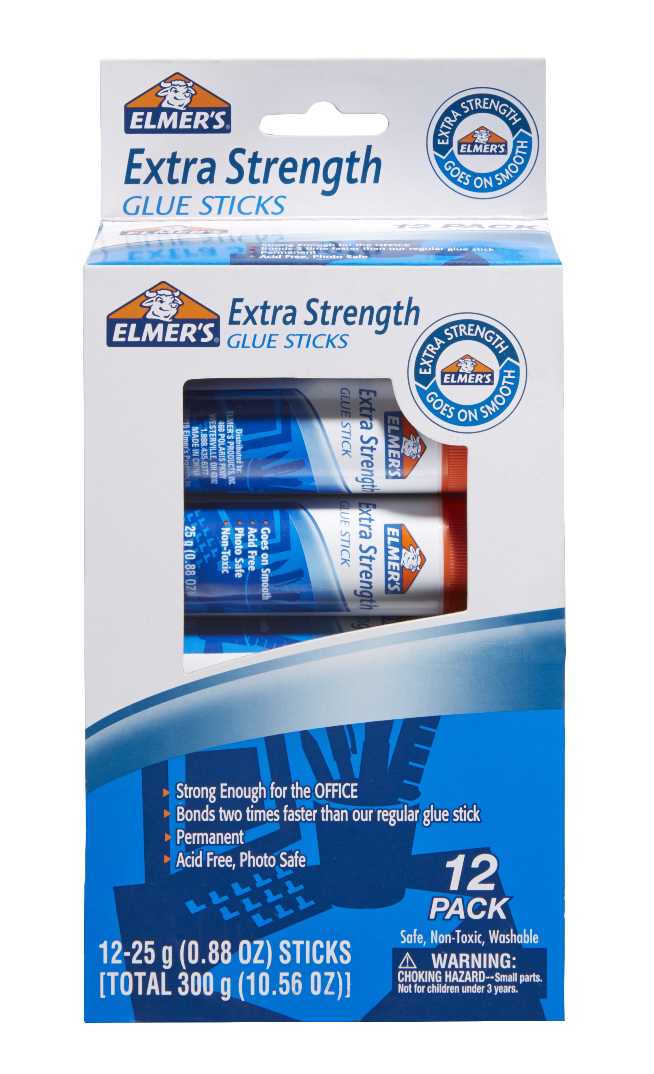 Elmer's Repositionable Poster & Picture Glue Stick, 0.88 oz, Dries Clear  (E623)