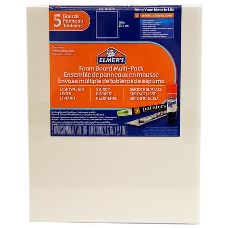 Elmer's Foam Board Multi-Pack, 8" x 10" 5/Pkg., White