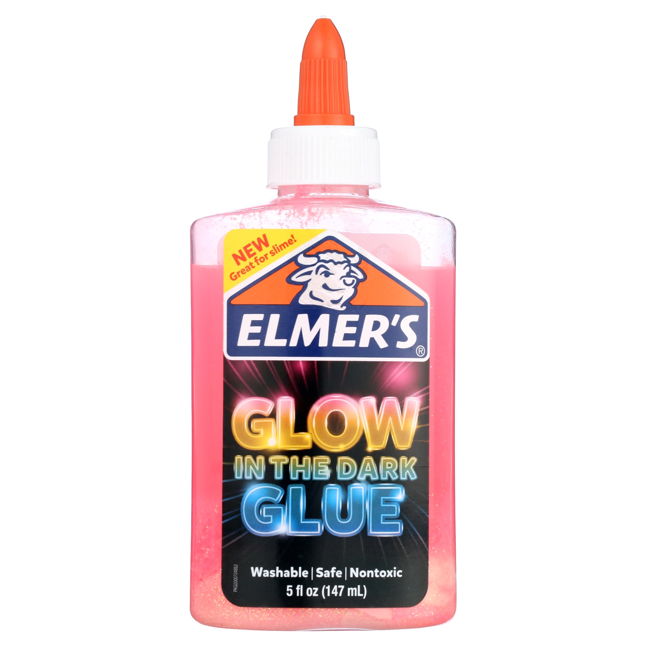 Elmer’s Glow-in-the-Dark Liquid Glue, Washable, Pink, 5oz