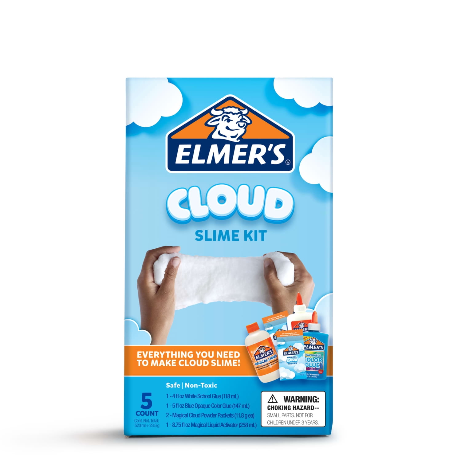 Elmer's Cloud Slime Kit, Slime Supplies, 5 Piece Kit
