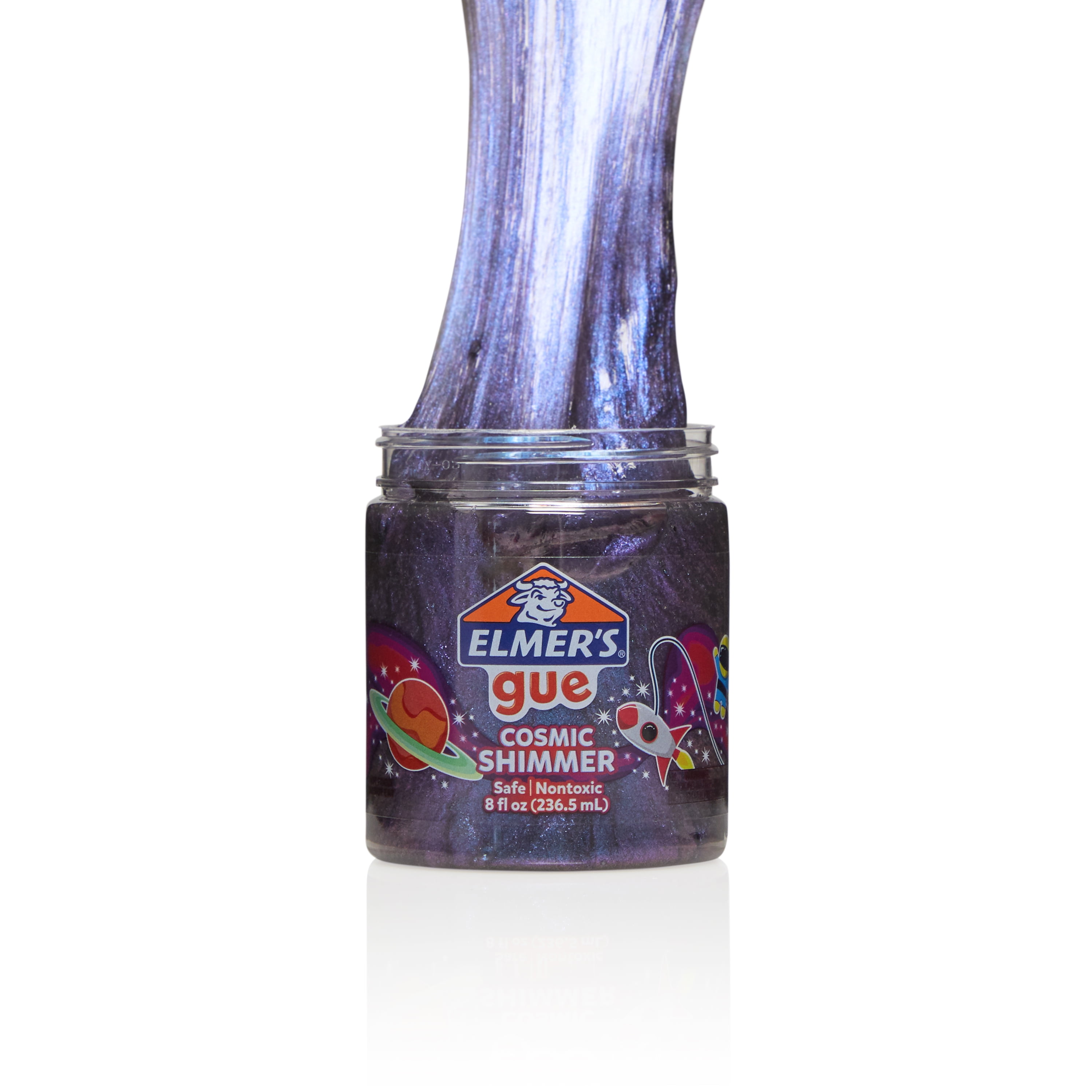 4) ELMER'S GUE 8oz BLUE BLUEBERRY SCENT Premade Slime (Safe Non-Toxic)  Squishy