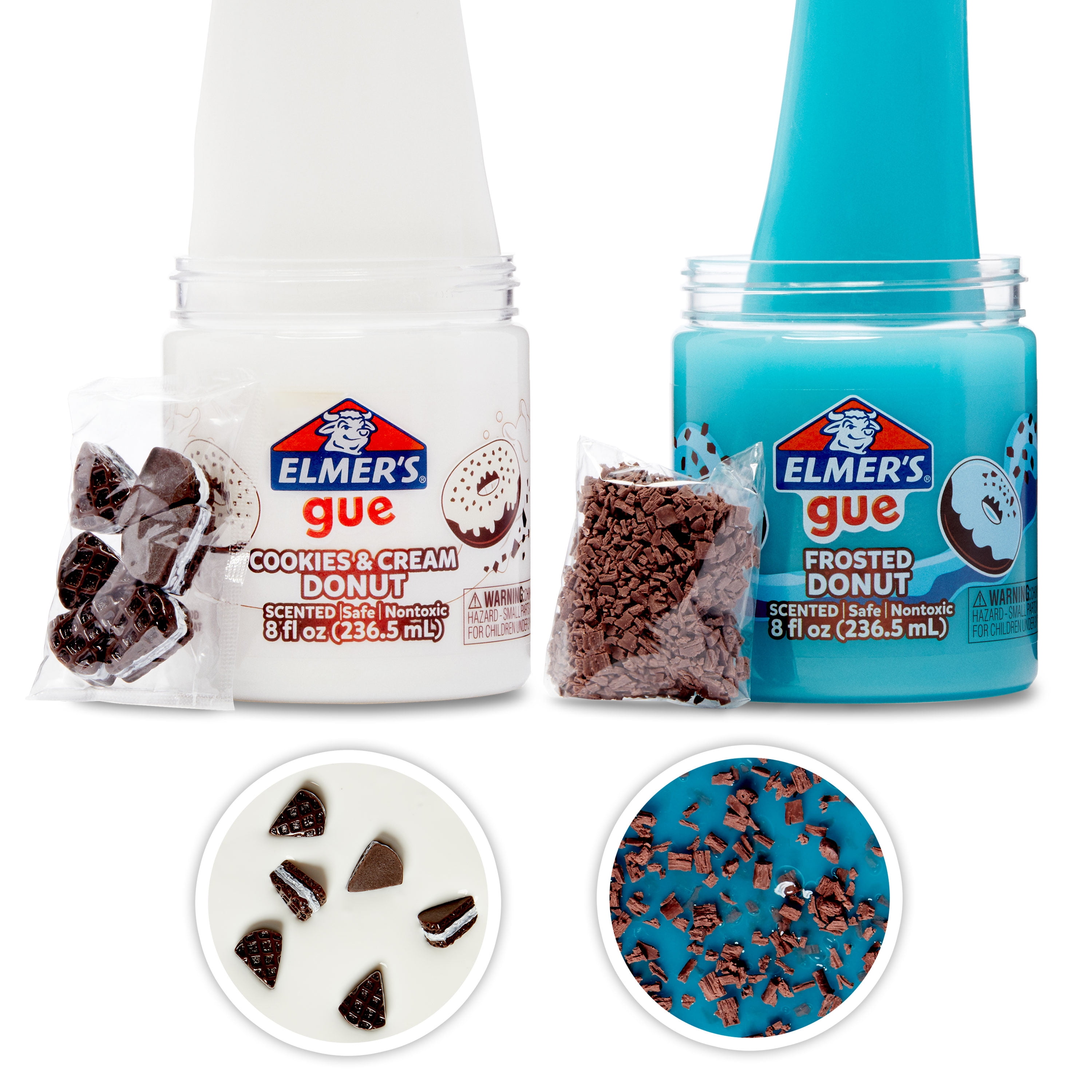 Elmer’s Gue Premade Slime, Donut Shop Variety Pack, Scented, 2 Count