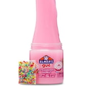 Elmer s Gue Premade Slime, Strawberry Donut Fluffy Slime, Scented, Includes Rainbow Sprinkle Slime Add-Ins, 1 Count
