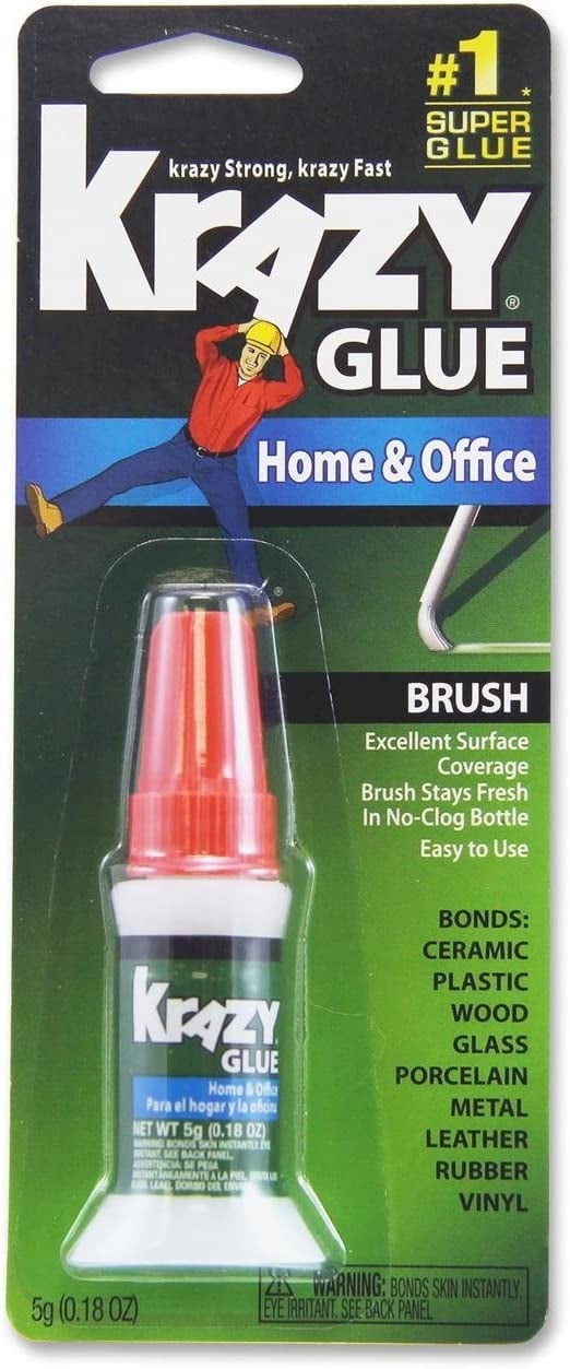 Elmer's Krazy Glue Home and Office Brush-On Glue, 0.18 oz