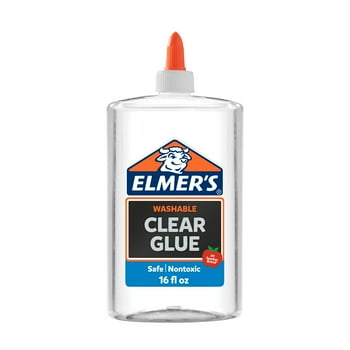 Elmer's Liquid School Glue, Clear, Washable, 16 Ounces, 1 Count