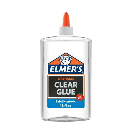 Elmer's Liquid School Glue, Clear, Washable, 16 Ounces, 1 Count
