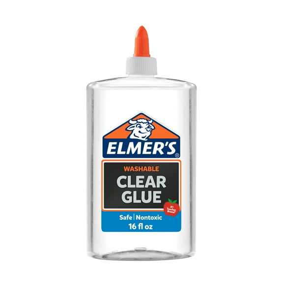 Elmer's Liquid School Glue, Clear, Washable, 16 Ounces, 1 Count
