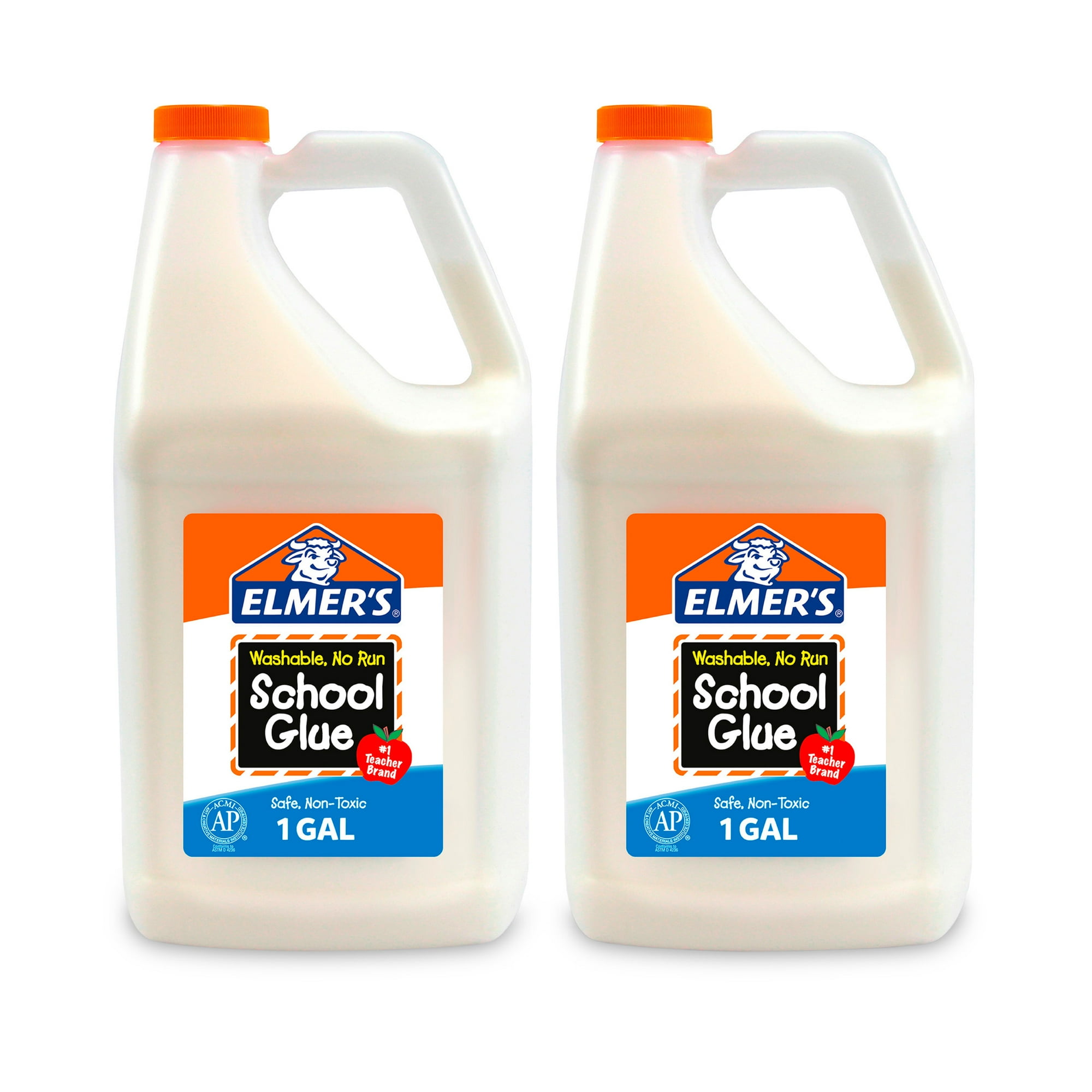 Elmer's Liquid School Glue, Washable, Great for Making Slime, 1 Gallon, 2 Count