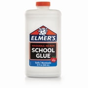 Elmer's Liquid School Glue, White, Washable, Great for Making Slime, 1-Quart (32 oz.), Dry time 5 min.