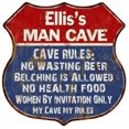 thumbnail image 1 of Elmer's Man Cave Rules Sign Shield Metal Gift 211110023163, 1 of 1