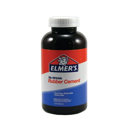 Elmer's No-Wrinkle Rubber Cement, 32 oz.