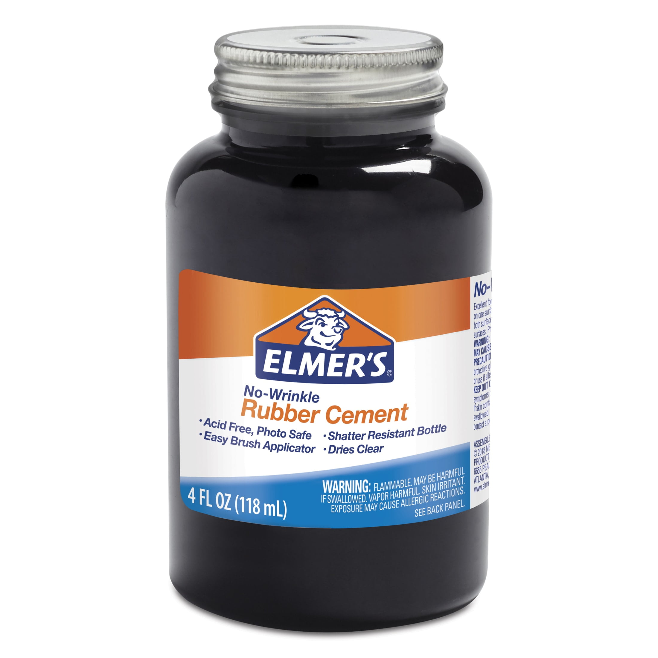 のり ELMER Elmer's Craft Glue, No-Wrinkle Rubber Cement with Brush, 4